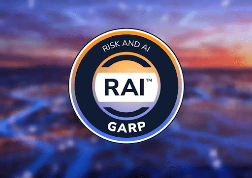 Risk and AI GARP infographic illustrating the intersection of artificial intelligence and financial risk management.