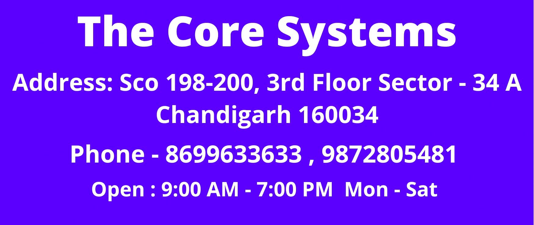 The Core Systems address